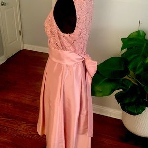 Blush dress beautiful with pocket dress wedding guest perfect . High long style
